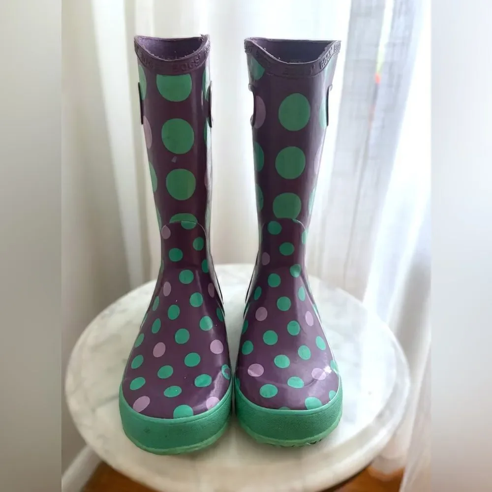 Bogs Kids rain boot Dots  size 3